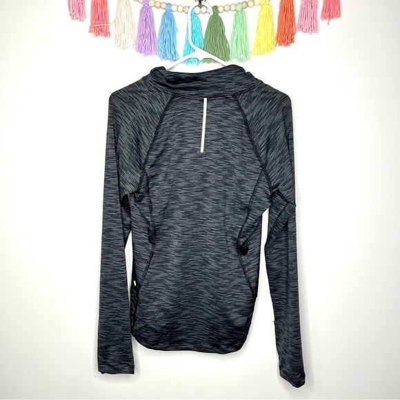 90 Degree By Reflex Black Marled 1/4 Zip Athletic Sporty Long Sleeve Shirt Small - Picture 9 of 13